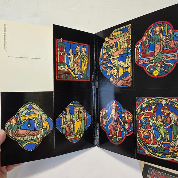 Dover Publications Chartres (24) and Le Mans(22) Stained Glass Windows Postcards - Picture 10 of 11